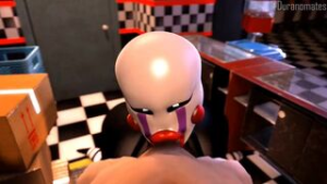 Puppet gives you a blowjob behind the Counter for winning a game - Five Nights at Freddy's animation on Crohasit