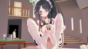 [QOS NTR] Blue Archive Training Maid Alice (AI dub) - blue archive animation on Crohasit