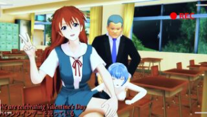 Rei Ayanami 綾波レイ Asuka Langley アスカ・ラングレー – Valentine’s Day - ﻿3D animation on Crohasit