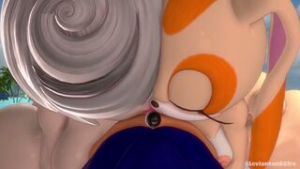 Sage and Cream enjoying Beach with Sonic - ﻿3D animation on Crohasit