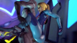 Samus encounter with a walrider [kaminakirei] - ﻿3D animation on Crohasit