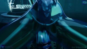 Slime Tifa dildo play - Final Fantasy animation on Crohasit