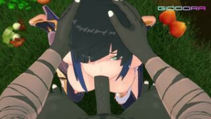 [Sound] Yelan, a blowjob for hilichurl. - ﻿3D animation on Crohasit