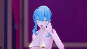 Suisei Golden Micro Bikini - Hololive animation on Crohasit
