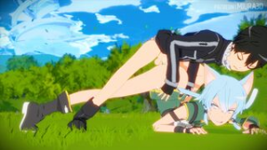 Sword Art Online ALO Sinon x Kirito Anal Jack-O Pose Animation - ﻿3D animation on Crohasit