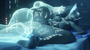 Symmetra & Hologram – Bodywriting - Overwatch animation on Crohasit