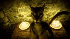 The Khajiit who seduced me - ﻿3D animation on Crohasit