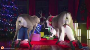 The princesses and their deer friends - ﻿3D animation on Crohasit
