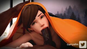 Tracer, tries her best to wake up Doomfist [Currysfm] - ﻿3D animation on Crohasit