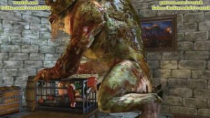 Triss Merigold Caged and Throat Fucked Hard by Huge Monster - ﻿3D animation on Crohasit