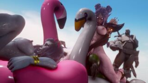 Warcraft Pool Party [Brutalisk] - ﻿3D animation on Crohasit