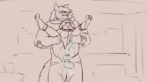 Wolf x Bunny (Edited GIF) - 2D animation on Crohasit