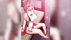 Yae Miko fucked missionary - Genshin Impact animation on Crohasit