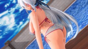 Yowane Haku Bikini Dance - vocaloid animation on Crohasit