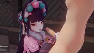 Yun Jin handjob [Akt] - ﻿3D animation on Crohasit