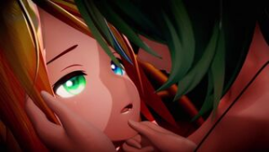 Yuri Vocaloids French Kissing 3 - ﻿3D animation on Crohasit