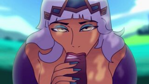 empress qiyana losing in mid - 2D animation on Crohasit