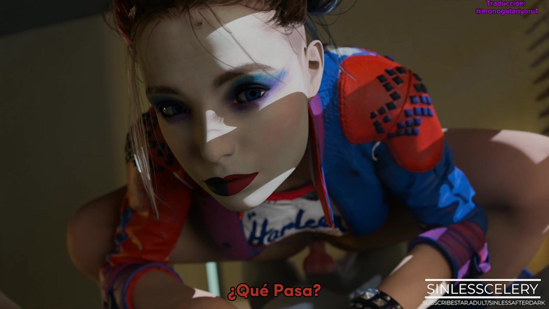 Harley rides a good boy - ﻿3D animation on Crohasit