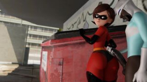 helen and frozone stakeout - Disney animation on Crohasit
