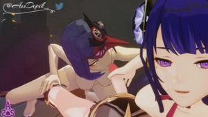 raiden x sara - ﻿3D animation on Crohasit