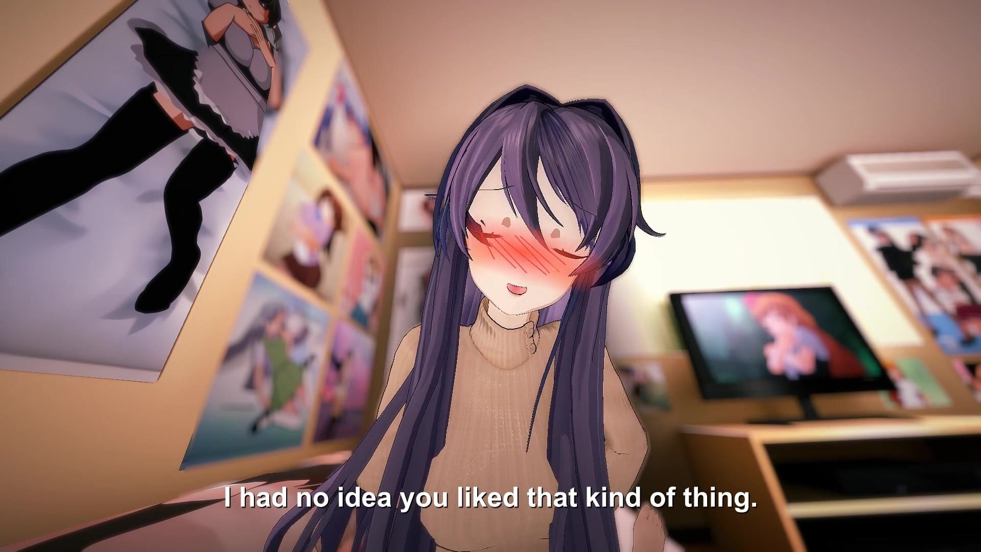 Yuri_doki doki [Bazett] - doki doki literature club animation on Crohasit