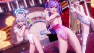 [4kmmd]Blue-Archive Bunny style [Uncensored] - ﻿3D animation on Crohasit