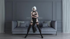 [77TRendering] Sexy 2B Dance 4 - Nier Automata animation on Crohasit