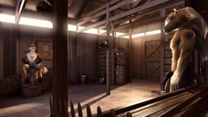 A Fox in the Stable Taurin Fox - ﻿3D animation on Crohasit