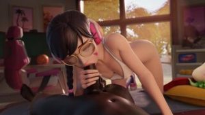 Academy D.va Blowjob [Black][GrandCupido] - Overwatch animation on Crohasit