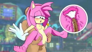 Amy Rose – Size Training (Beachside Bunnies) - Sonic the Hedgehog animation on Crohasit