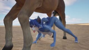 Azure Tales (0.0.1.3a) – sex with horse - ﻿3D animation on Crohasit