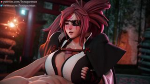 Baiken Titfuck clothed - ﻿3D animation on Crohasit