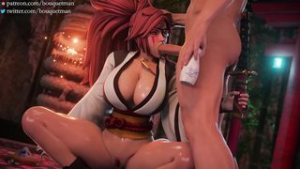 Baiken clothed - ﻿3D animation on Crohasit
