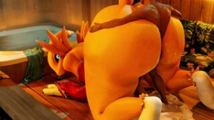 Big Renamon - ﻿3D animation on Crohasit