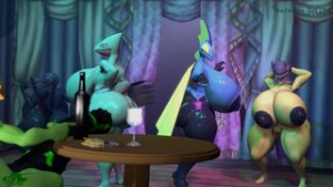 Big dick Mudkip in the “Lucky Tail Lizard” club! - ﻿3D animation on Crohasit
