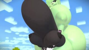 Biig slimier stretches out zinnia - Minecraft animation on Crohasit