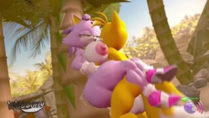 Blaze and Tails in Oasis - ﻿3D animation on Crohasit