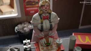 Chef Mei fucks a burger - ﻿3D animation on Crohasit