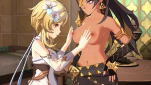 Dehya x Lumine - ﻿3D animation on Crohasit