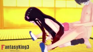 Demon Slayer – Mitsuri Kanroji and Nezuko Kamado Threesome - ﻿3D animation on Crohasit