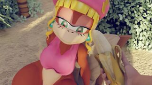 Dixie wants a banana - ﻿3D animation on Crohasit