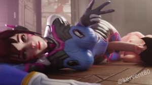 Dva on femboy - ﻿3D animation on Crohasit