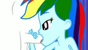 Equestria girls Rainbow dash blowjob - equestria girls animation on Crohasit