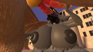 Female Muto gets fucked by Ghidorah - ﻿3D animation on Crohasit