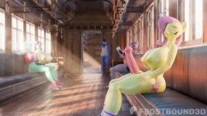 Fluttershy masturbating in public train - My Little Pony Friendship is Magic animation on Crohasit