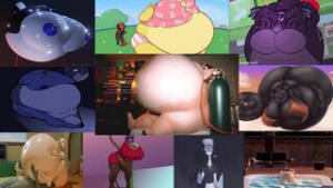 Full Body Inflation Compilation w/ Popping (NO TEXT) - ﻿3D animation on Crohasit