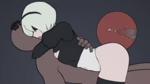Fun with 2B - Nier Automata animation on Crohasit