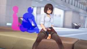 Futanari Public Masturbation – Mugenalien - ﻿3D animation on Crohasit