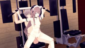Herta and caelus exercise - Honkai Star Rail animation on Crohasit