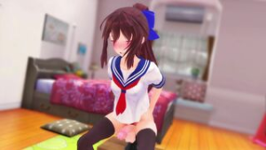 Hikari Big dildo - ﻿3D animation on Crohasit